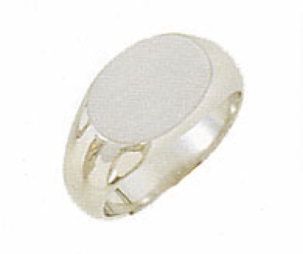画像1: プラチナ.男性用指輪.横小判形.印台リング (1)