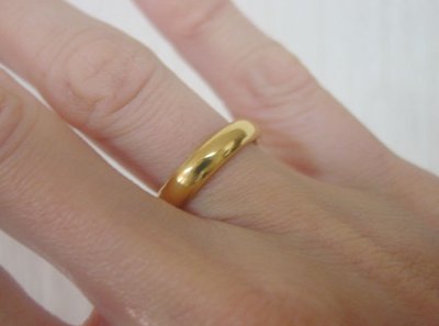 画像1: 純金指輪 K２４リング じゅんきんゆびわ 無垢 甲丸 無地リング 結婚指輪 ブライダルリング 4.0mm幅均一
