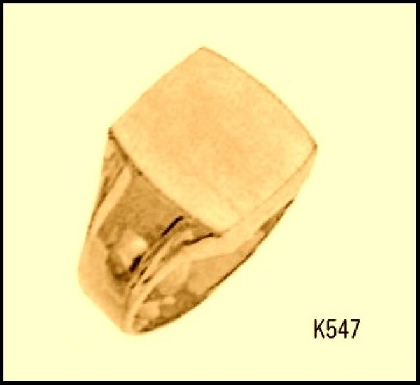 画像1: 【K18YG】三味印台 メンズリング「K-547」 (1)