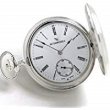画像2: アエロ AERO 懐中時計 機械式 メカニカル シルバー手巻き フタ付  提げ時計 ポケットウオッチ 銀時計 鎖付き時計 チェーン時計 紳士の時計 父へプレゼント時計 送料無料 (2)