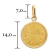 画像4: ペンダント コイン ウィーンハーモニー 金貨 K24 純金金貨 オーストラリアコイン K18フセ込み枠 枠はK18 K18 CWHフセ-1/25oz 送料無料 (4)