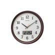 画像1: 掛時計 オフイス時計 カレンダー付時計リズム 8FYA02SR06 電波掛け時計 フィットウェーブリブA02 送料無料 (1)