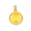 画像1: 純金金貨 ペンダント コイン  メープルリーフコイン 金貨 K24  カナダ造幣局製造 コイン K18フセ込み枠 枠はK18  送料無料 (1)