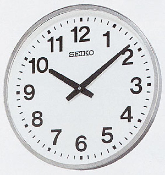 画像1: SEIKO.掛け時計.電池寿命５年.オフィス.屋外防雨型450mm (1)