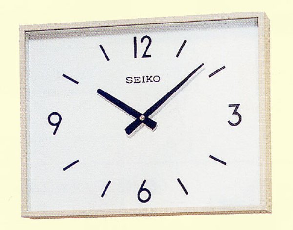 画像1: 設備時計.seikoタイムシステム.親子時計.室内用子時計.角型壁掛型 交流式 送料無料 (1)