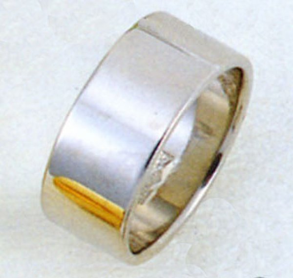 画像1: PT900 プラチナリング 結婚指輪 平打 無地リング幅 8mm 送料無料 (1)