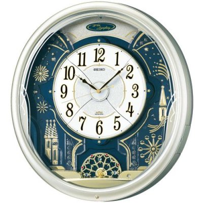 画像1: SEIKO セイコークロック正規販売店 電波掛け時計 パフォーマンス時計 からくり時計 メロディ６曲入 一方向回転飾りつき RE561H RE561H 送料無料 