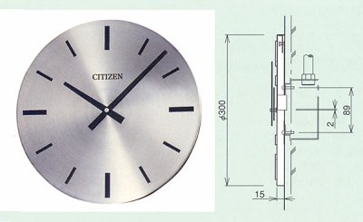画像1: 設備時計 親子時計 シチズン 交流式 丸型子時計 半埋込型 （受注生産品）