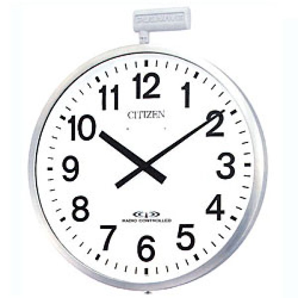 画像1: ポール時計 屋外時計 防水 大型 CITIZEN  10年電池 電波時計 ５００mm（１５０）送料無料（送料有料地域：沖縄及び一部離島） (1)