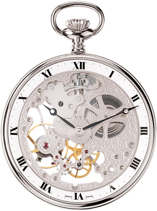 AERO 懐中時計 機械式 手巻き時計 スケルトン文字板 メカニカル ポケットウオッチ 正規輸入品 送料無料